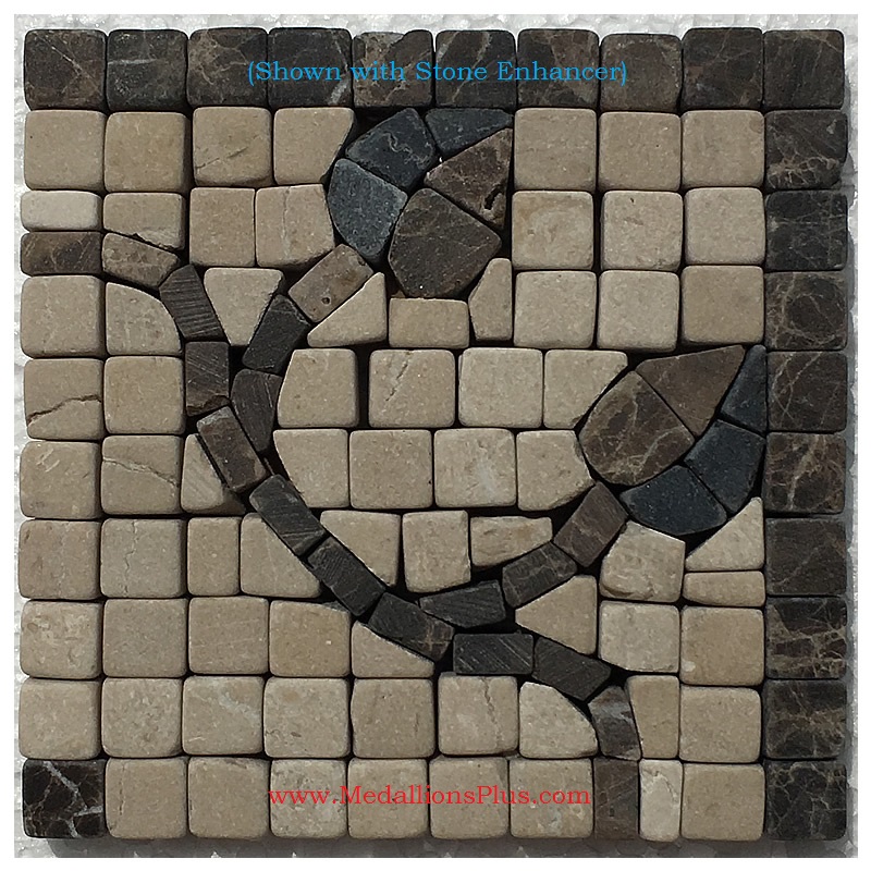 Trenton (brown), Honed Mosaic Tile Listello Corner 4" x 4"